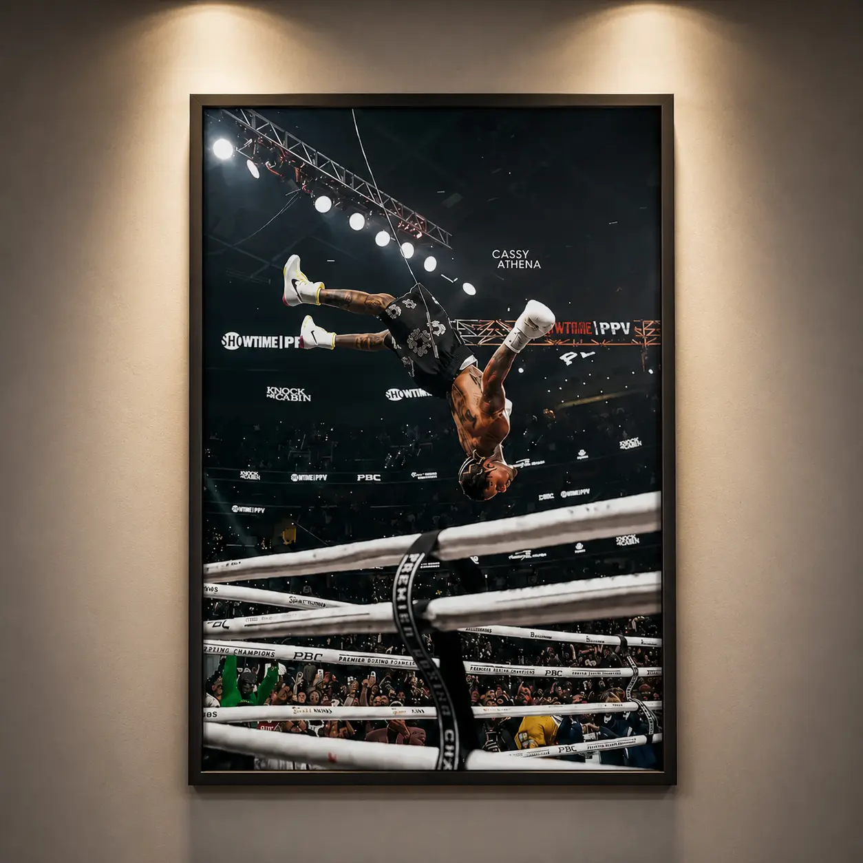 Tank Davis Boxing Fight Flip Poster, Sports Wall Art Canvas Print, Hypebeast Man Cave MMA Decor, Bedroom Room Wall Decorations, Boxing Fighter Poster, Waterproof Canvas Wall Decor for Game Room Gym Office, Gift for Boxing Fans Men Teens