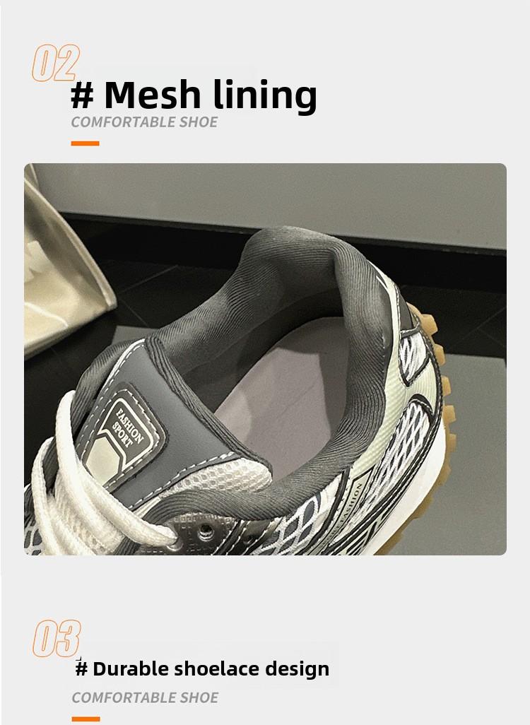 2026 New Model Women's Dad Shoes Breathable Sports Shoes Trendy Casual Versatile Anti-Slip Breathable