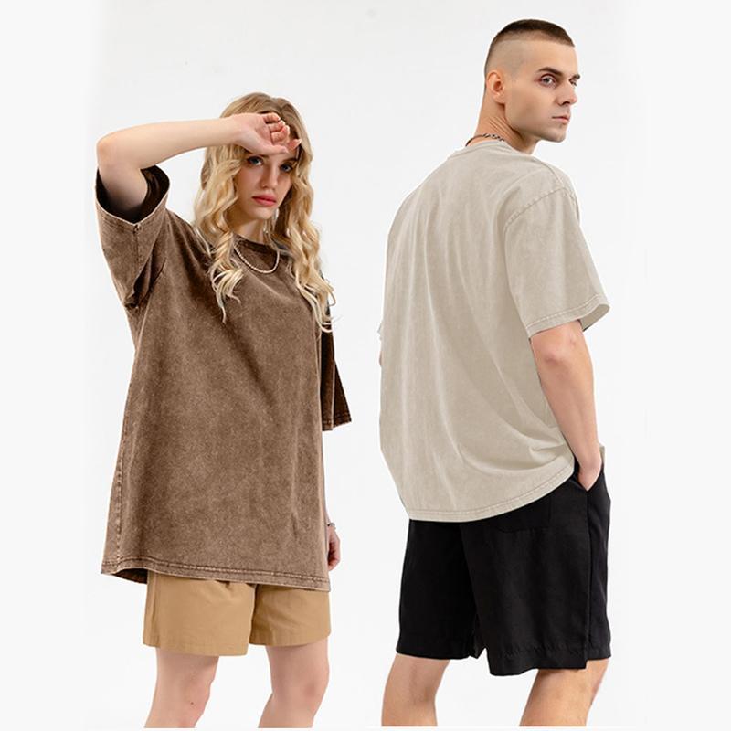 3 Pack Women's Oversized T Shirts Acid Wash Cotton Crew Neck Half Short Sleeve Summer Unisex Tees Casual Loose Fit Solid Streetwear Comfortable Tops Basic Womenswear Plain Tshirt