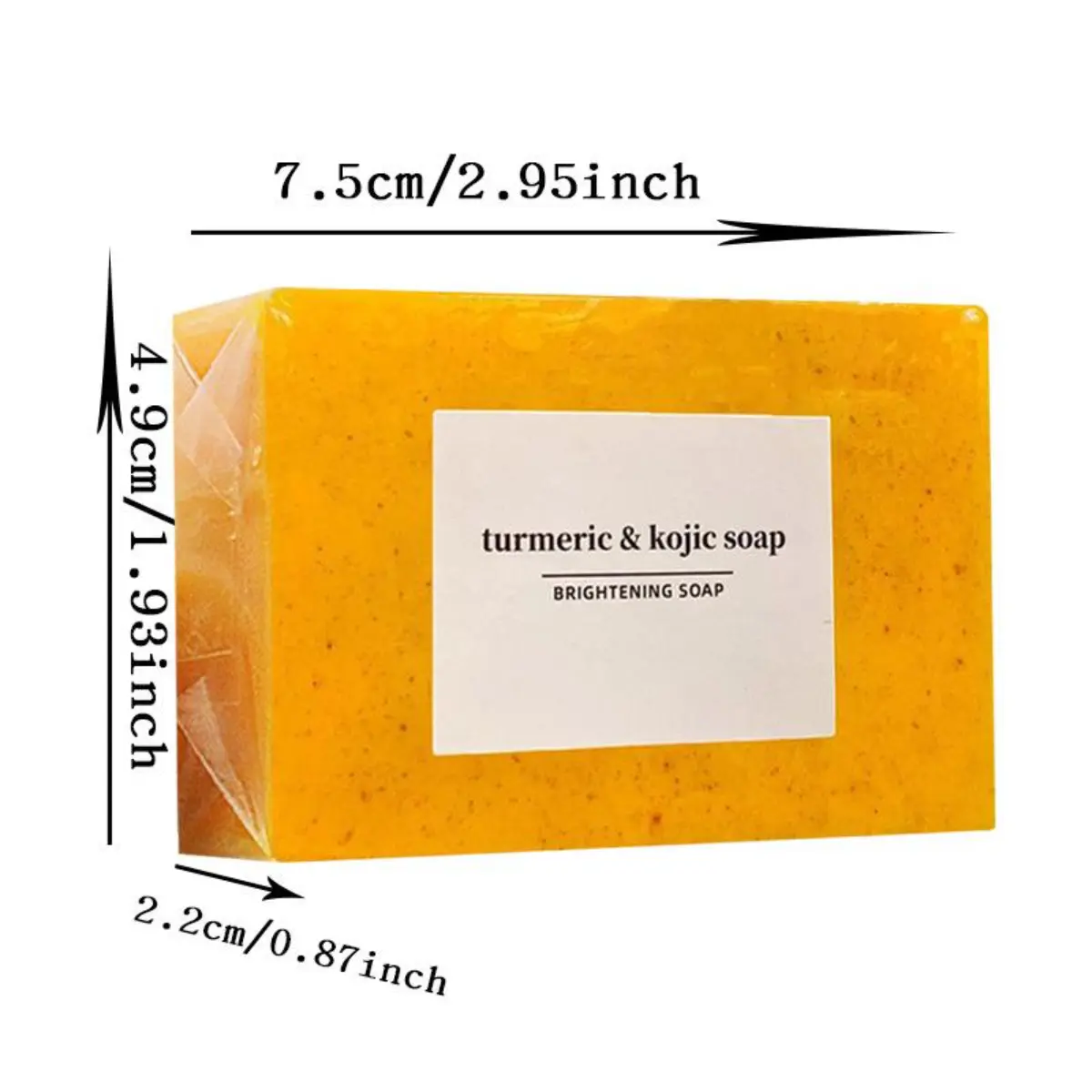 【Free bubble net included】Turmeric Kojic soap, handmade soap, bath soap, art soap，cleansing with Vitamin C, gentle black spot remover, facial acne cleanser, Father's Day gift soap, face cleanser