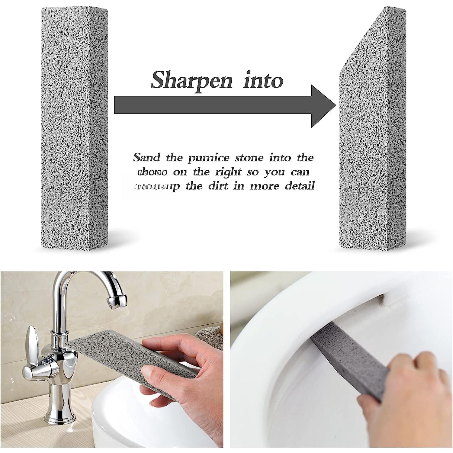 12Pack Pumice Stone for Toilet Cleaning Bowl Stick,Powerfully Cleans Hard Water Rings, Calcium Buildup & Stains, Suitable for Cleaning Toilet, Bathtubs, Kitchen Sink, Grill