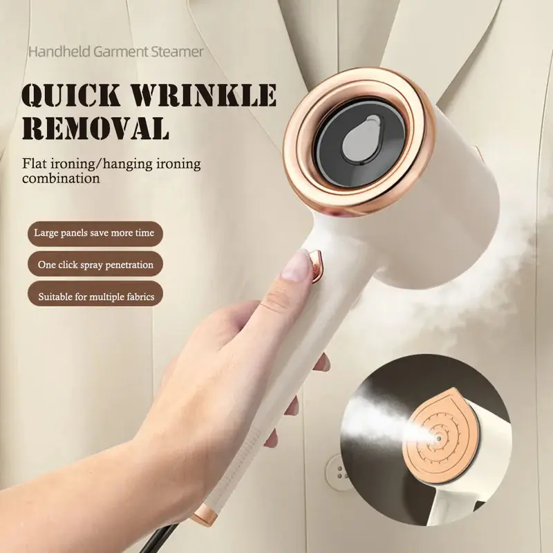 Mini Handheld Garment Steamer, Portable Travel Steam Iron for Clothes, Fast Wrinkle Release Vertical Steamer, Lightweight Home Appliance with US Plug