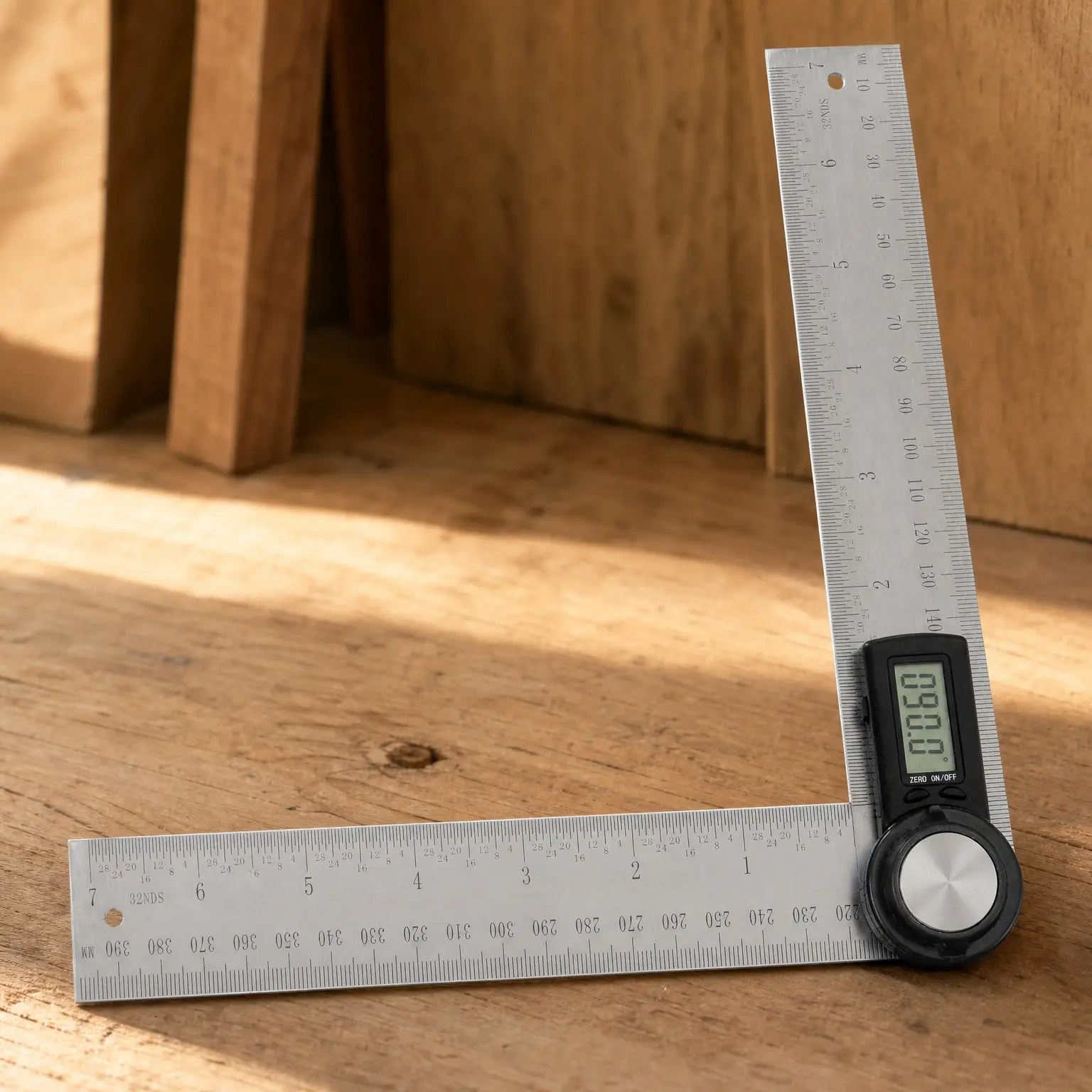Digital Angle Finder Protractor, Stainless Steel, 7 Inch / 200mm