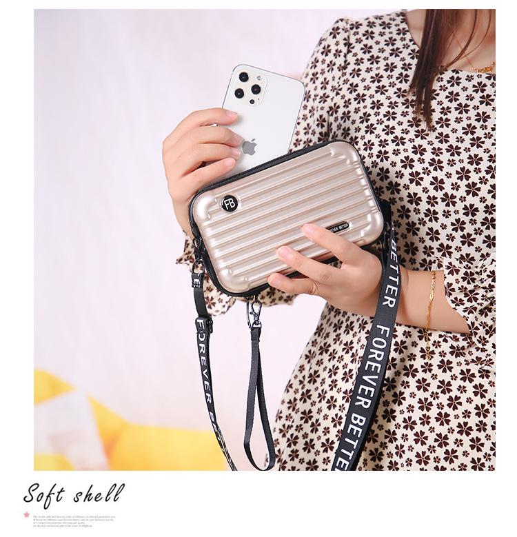 Fashion Mini Suitcase Shape Bag, Crossbody Shoulder Handbag for Women