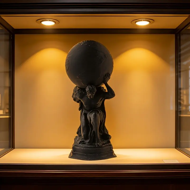 Hercules Globe Sculpture Art Statue, Classic Titan Holding Earth Figurine, Elegant Room Ornament, Home Decor, Office Ornament, Luxury Decor, Holiday Gifts