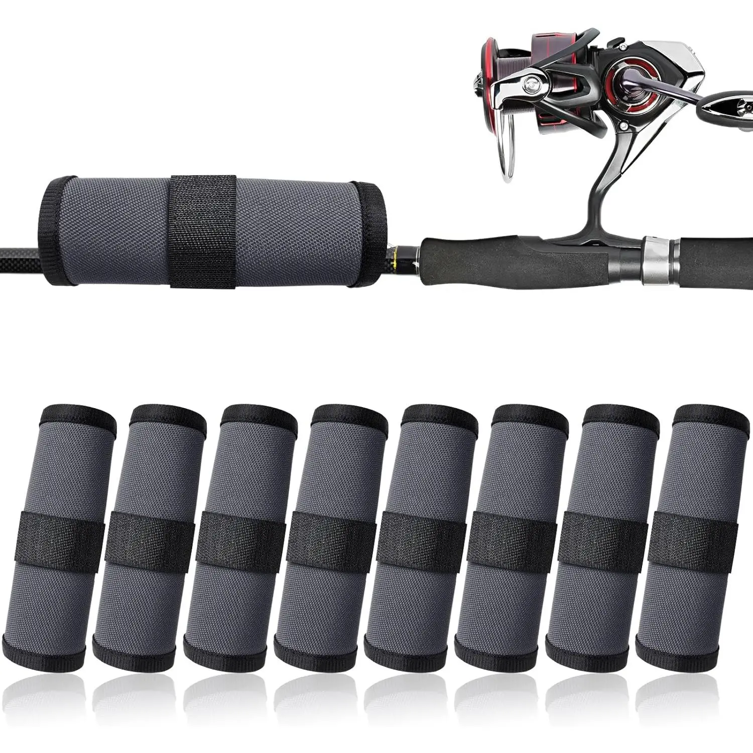 8 Pack Fishing Lure Covers Lure Wraps for Fishing Rod Fishing Hook Bait Covers