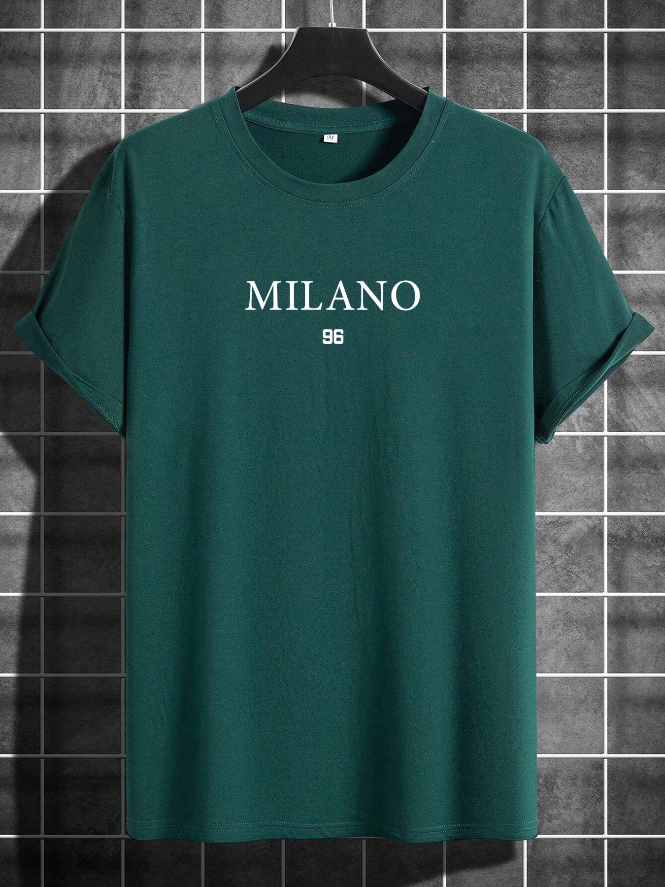 Men's Letter Print Drop Shoulder Sleep Tee, Casual Short Sleeve Round Neck Sleep Top for Daily Home Wear, Sleepwear Loungewear for Men, Crewneck, Menswear