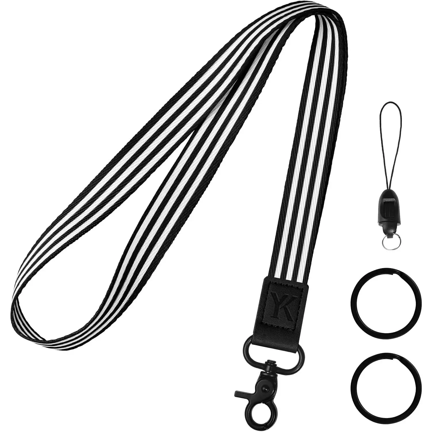 Lanyards for ID Badges & , Long  Teacher Lanyard for Women Men,  Lanyard Strap for Id Card Holder, Wallet(Black)