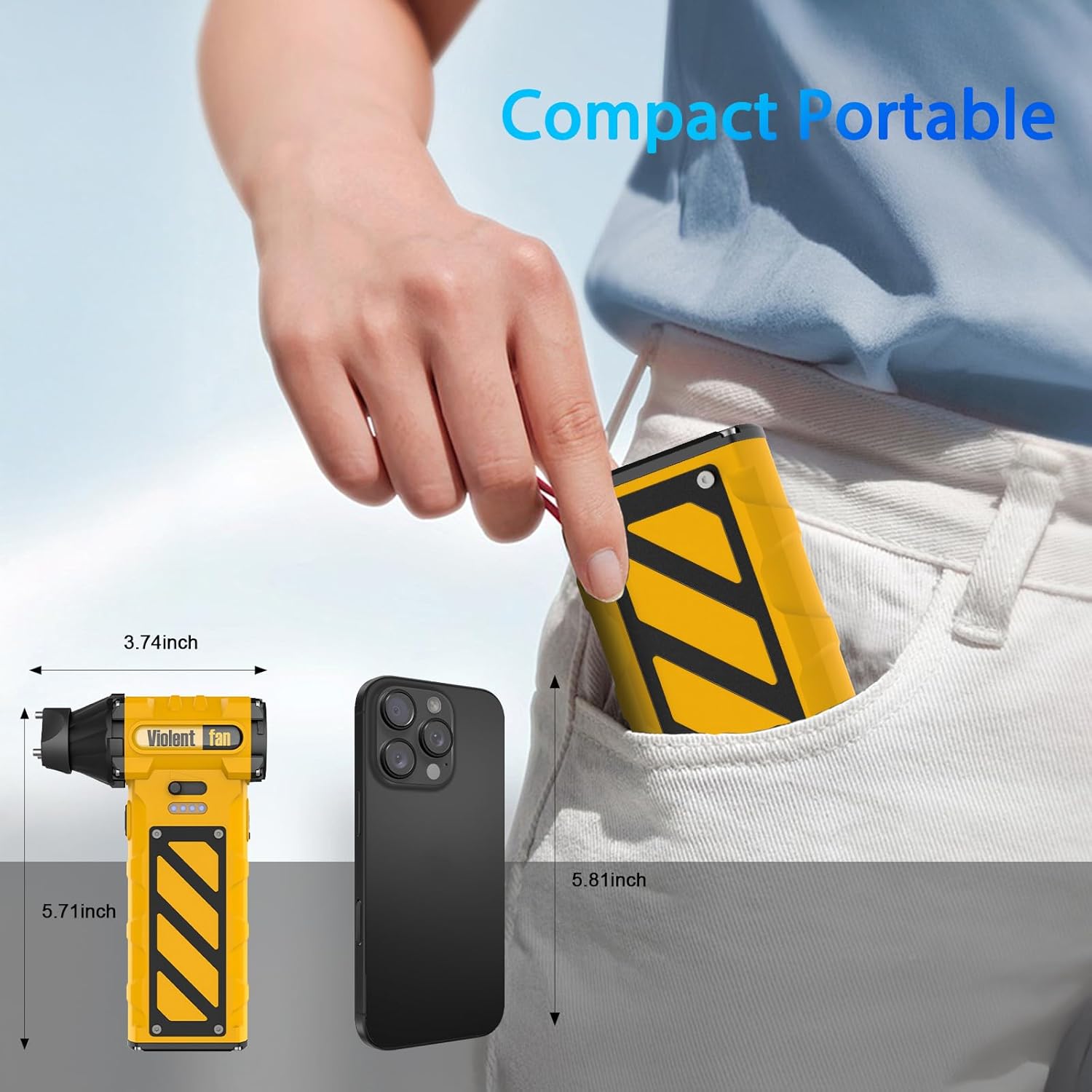 Compressed Air - Electric Air Duster, 60mph Wind Stepless Speed Canned ...