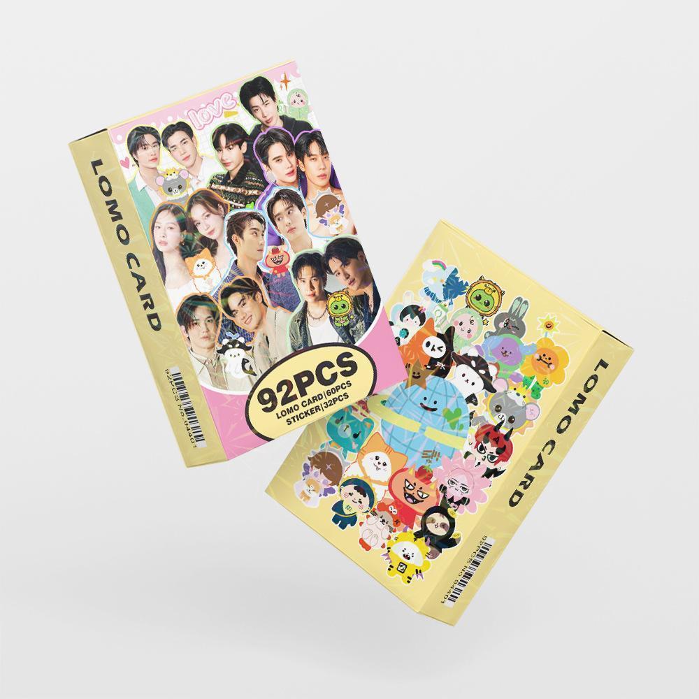 92 Pcs/Set GMMTV Series Laser Lomo Card OffGun EarthMix JoongDunk HD Photocard With Stickers Fans Gift
