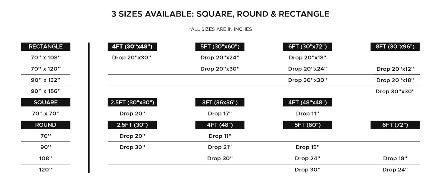 White Tablecloths For Rectangle Tables, 6 Pack-70 x 120 Inches-Reusable and Washable Table Clothes For 6-8 Ft Tables, Polyester Fabric Table Covers For Wedding, Party, Banquet