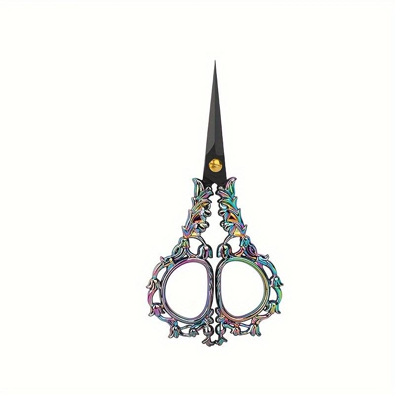 2pcs Vintage Embroidery Scissors with Sharp Stainless Steel Blades - Handcrafted Floral Design, Ideal for DIY Sewing, Quilting & Needlework Crafts