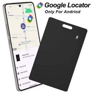Android wallet tracking card, Google certified wallet tracker finder for Android, rechargeable Android wallet tracking card, Bluetooth smart locator compatible with Google Find Hub, smart card for, bags, wallets, and luggage