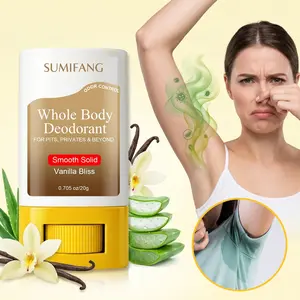 SUMIFANG Body Deodorant Balm 20g | Zinc sesame oil and magnesium hydroxide neutralize odor, hyaluronic acid and shea butter moisturize | Vanilla scent, smooth solid formula, invisible and traceless | Gentle on sensitive skin, fresh all day long