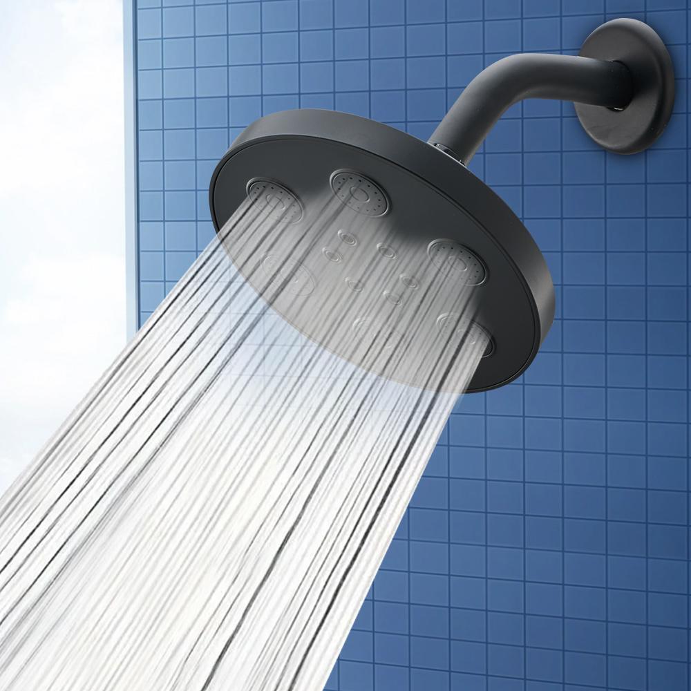 Rainfall Shower Head, High-pressure Round Top Spray for Ultimate Bathing Experience, Durable Plastic Essential Bathroom Upgrade, Perfect Gift Idea, Showerhead, Shower Water Equipment