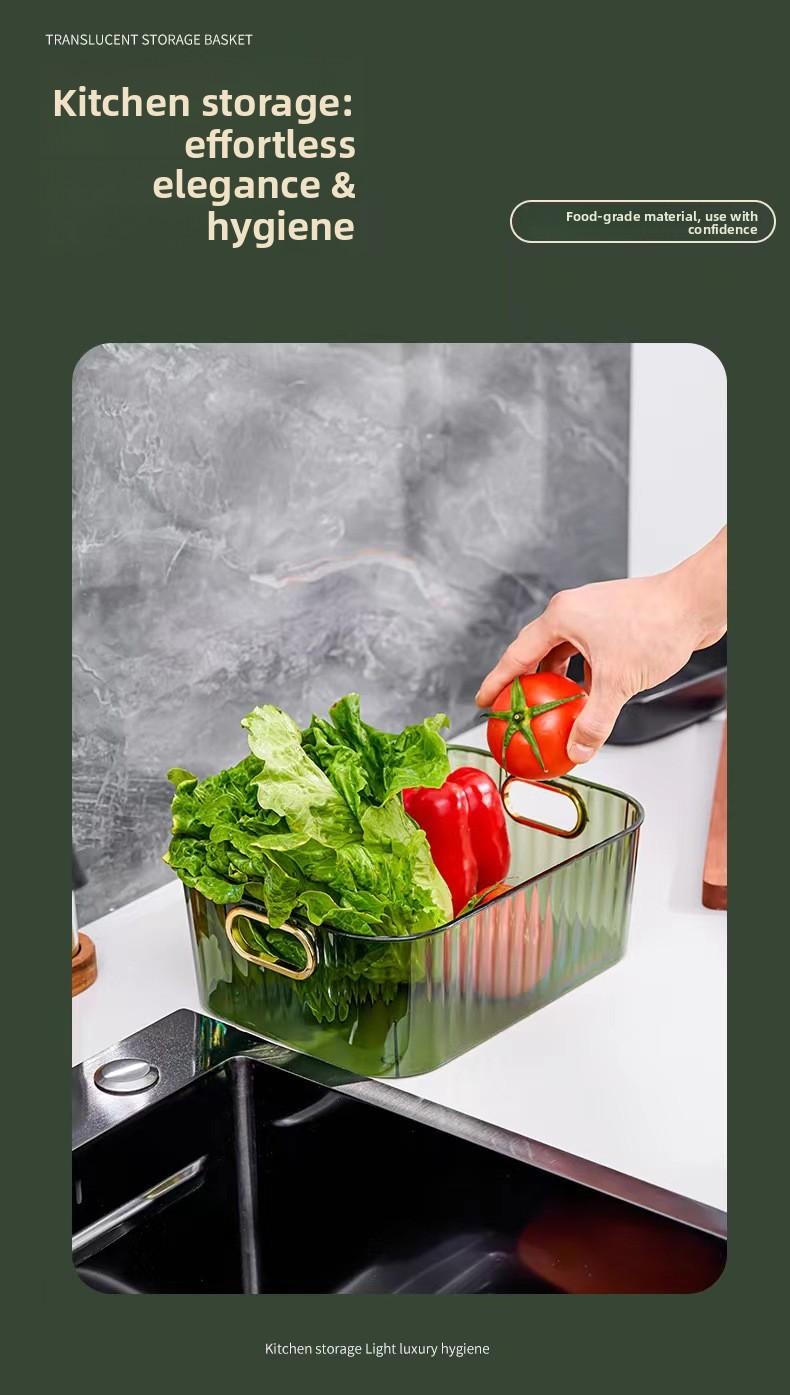 Acrylic desktop storage box, transparent dormitory desk stationery and book organizer, office file basket