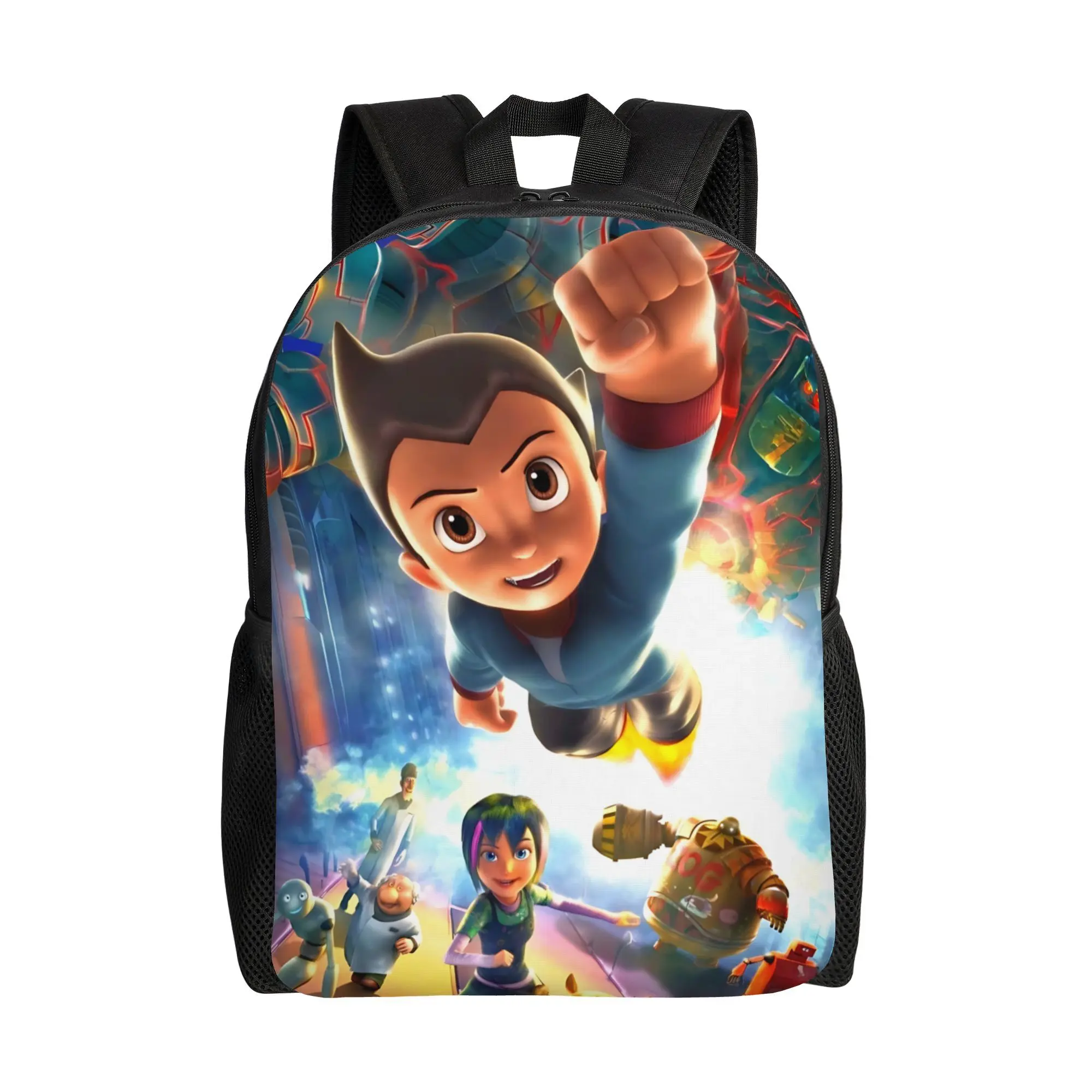 Bucked Up Anime Mascot Character Backpack, 600D Oxford Fabric, Movie Artwork Full Scene Print, Lightweight Multi-Pocket Laptop Backpack with Padded Straps for School Trips