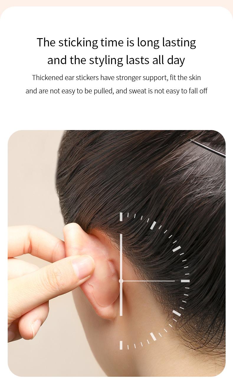 FaSoLa Elf Ear Stickers - Magic Stickers for Flat Ears to Transform into Protruding Ears, Fixing Stickers to Make Face Look Smaller, Correction Support Device