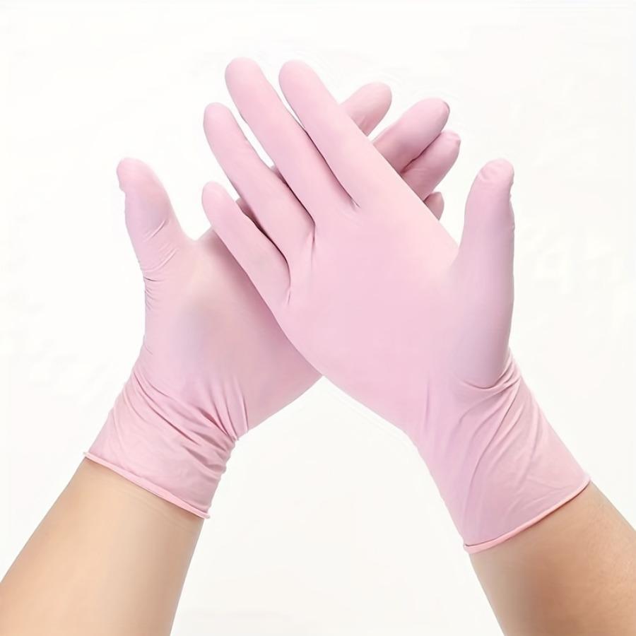 Disposable Nitrile Gloves, 100pcs/set Waterproof & Anti-static Gloves, Multifunctional Work Gloves for Kitchen Cooking & Housework
