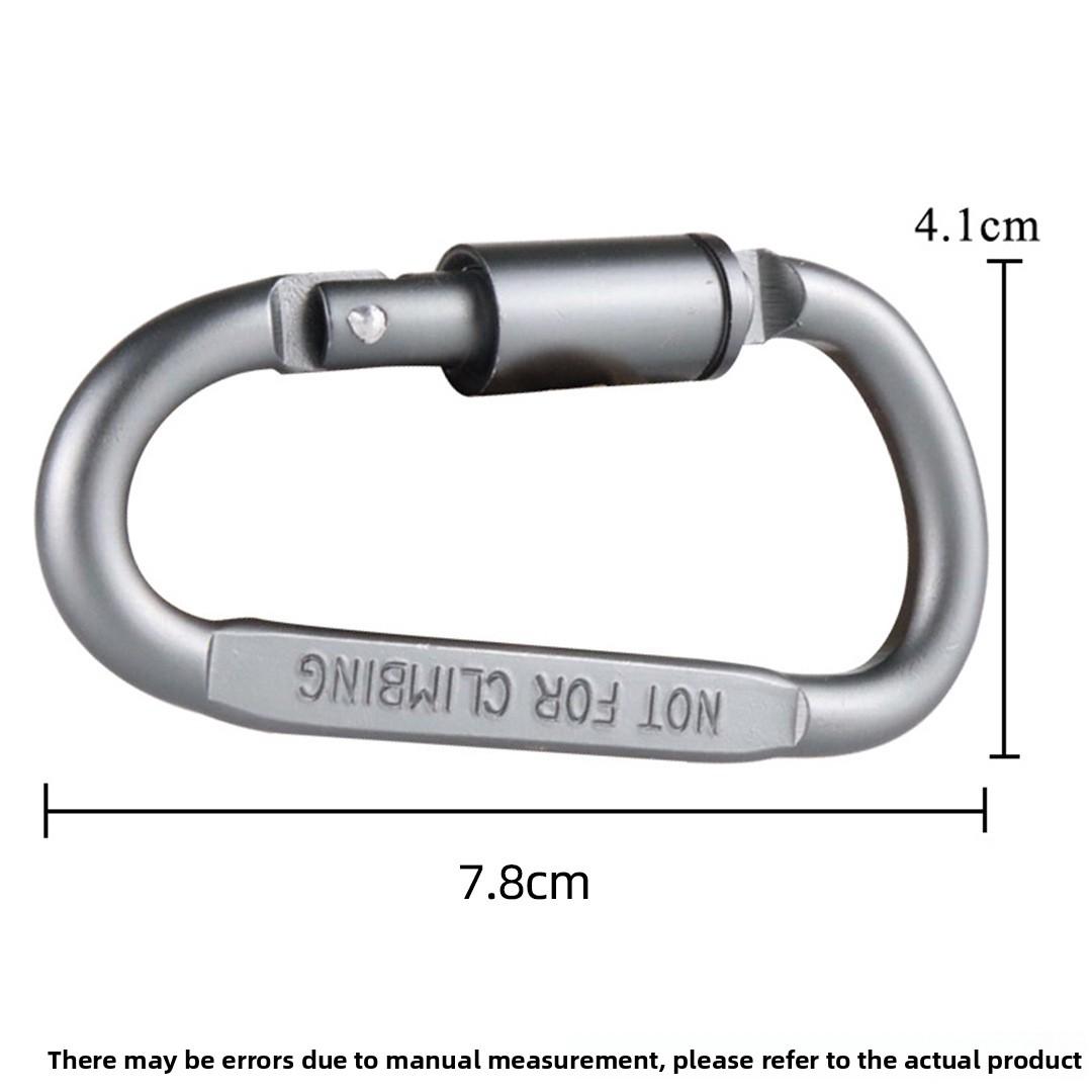 Aluminum alloy carabiner D-shaped quick-release buckle, thickened hanging buckle, D-shaped carabiner quick-release buckle