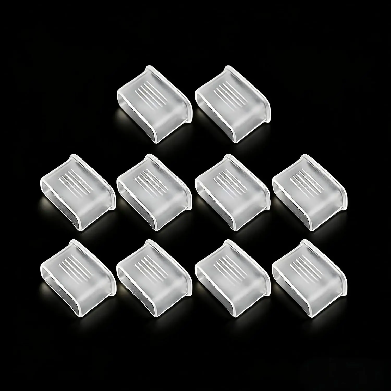 10 Pcs Transparent Whistle Protective Covers, Whistle Mouth Grip & Finger Grip Protection Covers for Sport Training Soccer Whistle