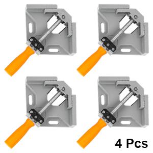 4 PCS Corner Clamps for Woodworking, 90 Degree Angle Clamps, Swing Jaw Aluminum Frame Clamps for Precise and Easy Fixing