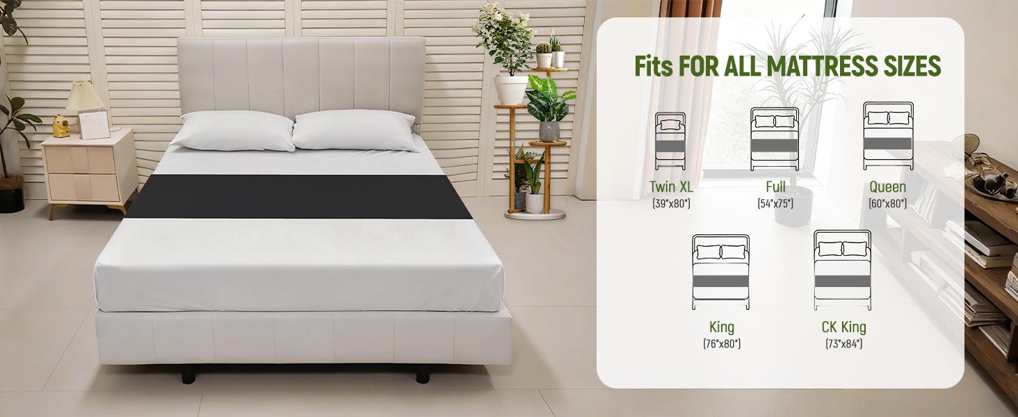 Grounding Sheets, Grounding Mat for Bed 90% Cotton+10% Pure Silver Fiber Grounded Earth Sheets Sheet for All Mattress Sizes Queen Cal King Full Twin, 106"x23.6" (Black)