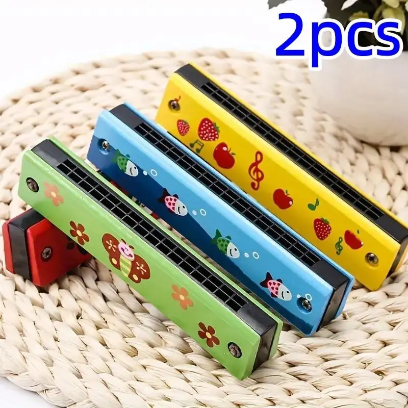 2 Piece Play16 Harmonica Set, Perfect Gift for Babies, Kids, Adults, Beginner Musical Instruments, Family Fun Toy