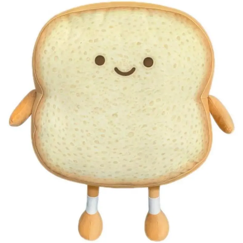 Toast Bread Pillow Funny Food Plush Toy Pillows Small Cute Stuffed Plush Sofa Pillow (Toast Bread,Golden)