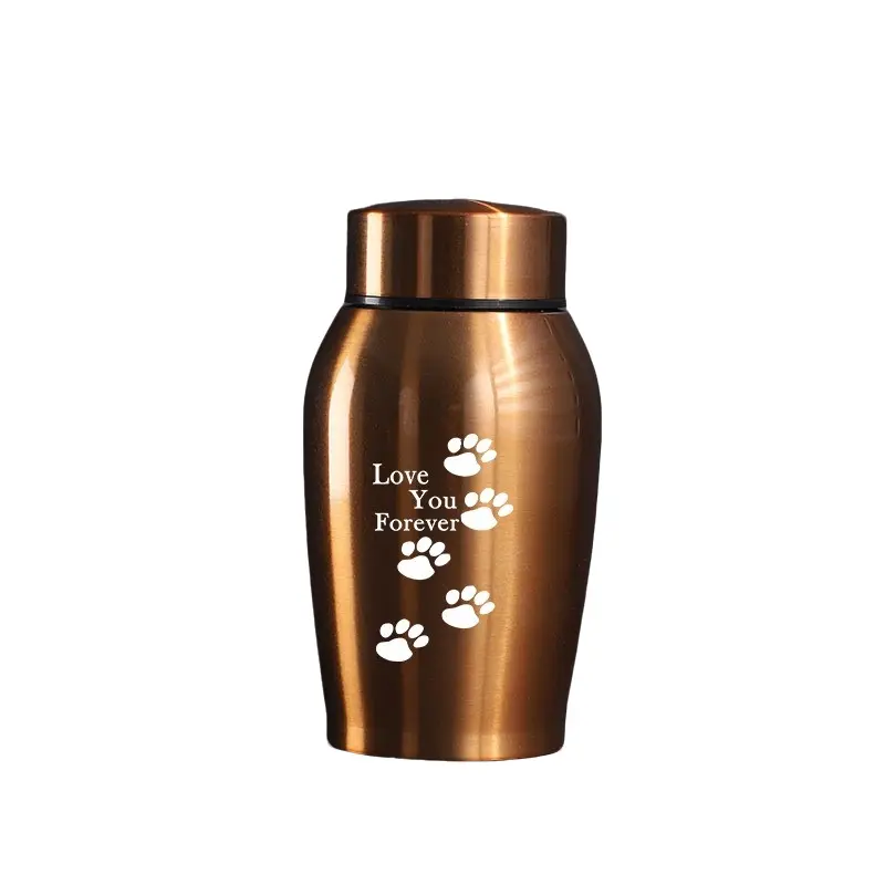 Pet Ash Urn Stainless Steel Sealed Moisture-Proof, Dog Cat Rabbit Ash Crematory Container, Funeral Supplies, Pet Memorial Box