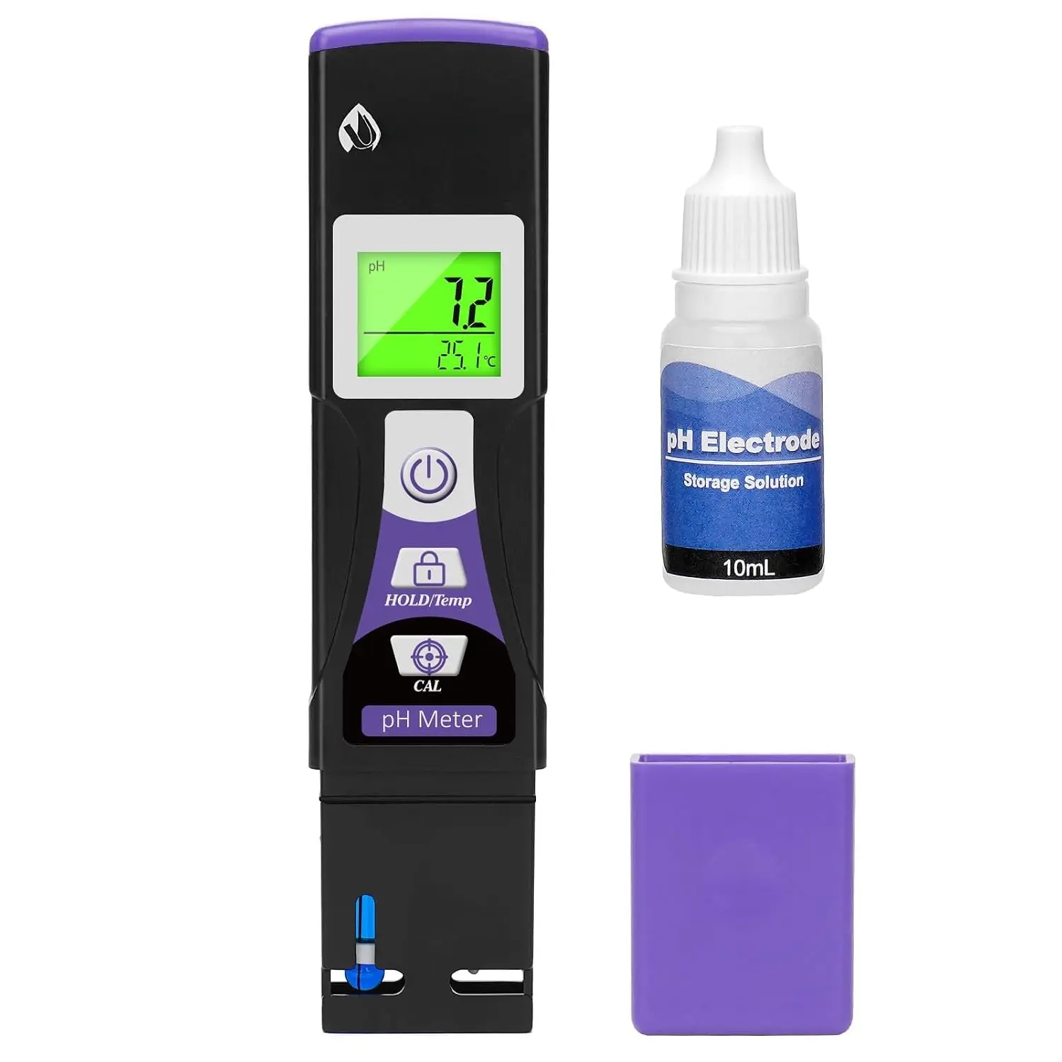 Water pH Meter Digital pH Tester with pH Test Strips Color Display for Aquarium, Hydroponics,  Brew, Measure pH Value of Swimming Pool, Drinking Water, Pond, , Hot Tub, Kombucha