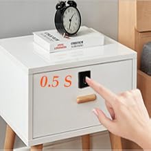 SUMNEW Fingerprint Cabinet Lock, Smart Biometric, Fit for Keyless Hidden File Drawer Wardrobe, Child Safety Electric Fingerprint Lock, DIY Wooden Furniture Privacy for Home Office