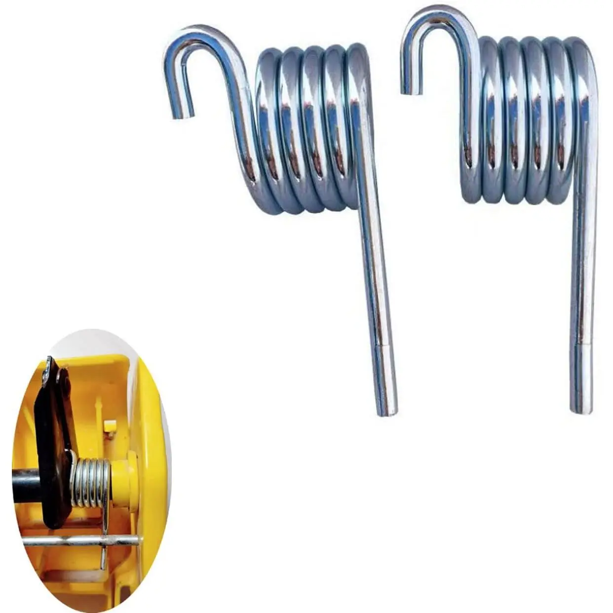 2 Pack Water Press Spring  for Commercial Mop Bucket Side-Press Wringer Torsion Springs for Combo  Wheels Heavy Duty Business Floor Cleaning Mopping Buckets Accessories
