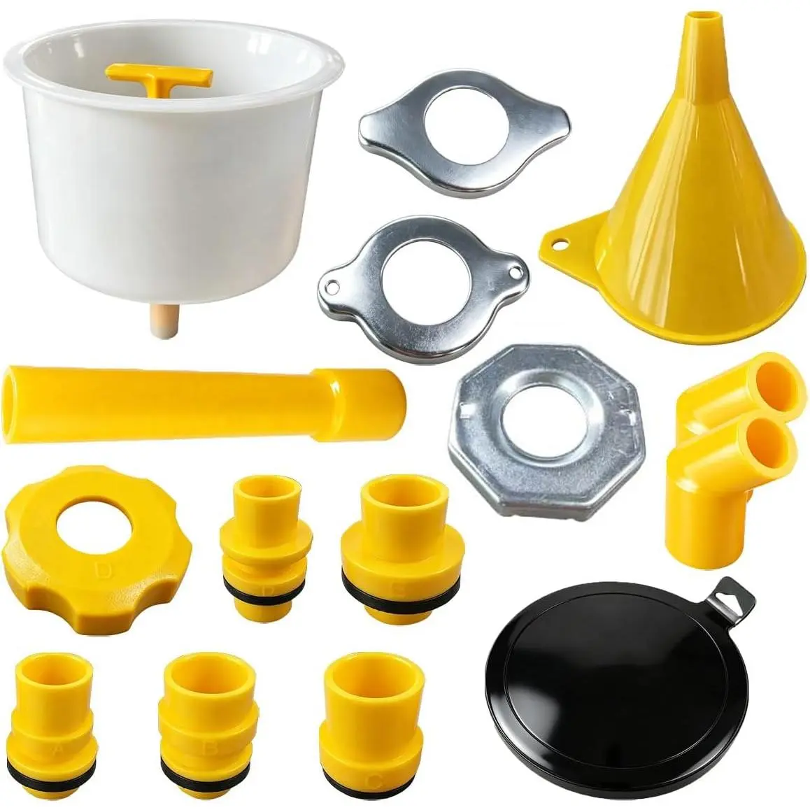 15 count No-Spill Coolant Funnel Kit | Spill Proof Auto Radiator Coolant Filling Funnel Flush Kit with Adapters,   Antifreeze Bleeder Accessories