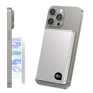 Wireless Portable Charger, 5000mah Magnetic Power Bank, 15w PD Charging, Compatible with iPhone 17/16/15/14/13/12/mini/pro/pro Max, Ideal for Travel