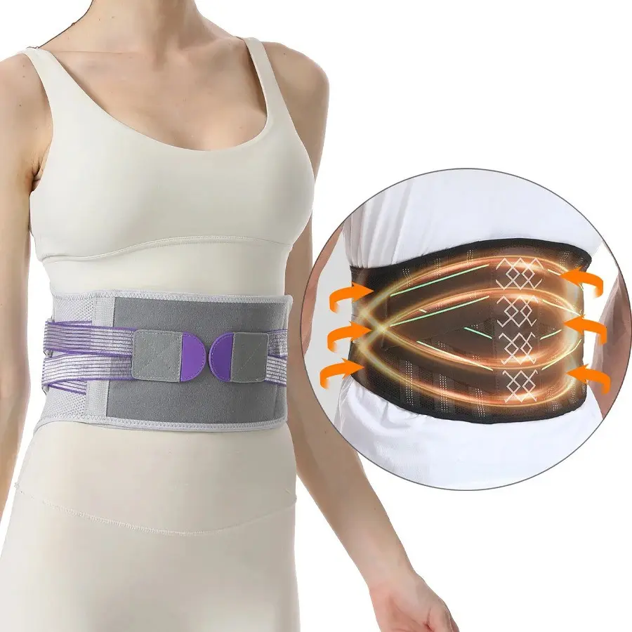 1 PCS Elastic Knit Lumbar Support Belt, Breathable Waist Brace, Lower Back Brace for Yoga, Running & Daily Sports, Comfortable and Durable Design