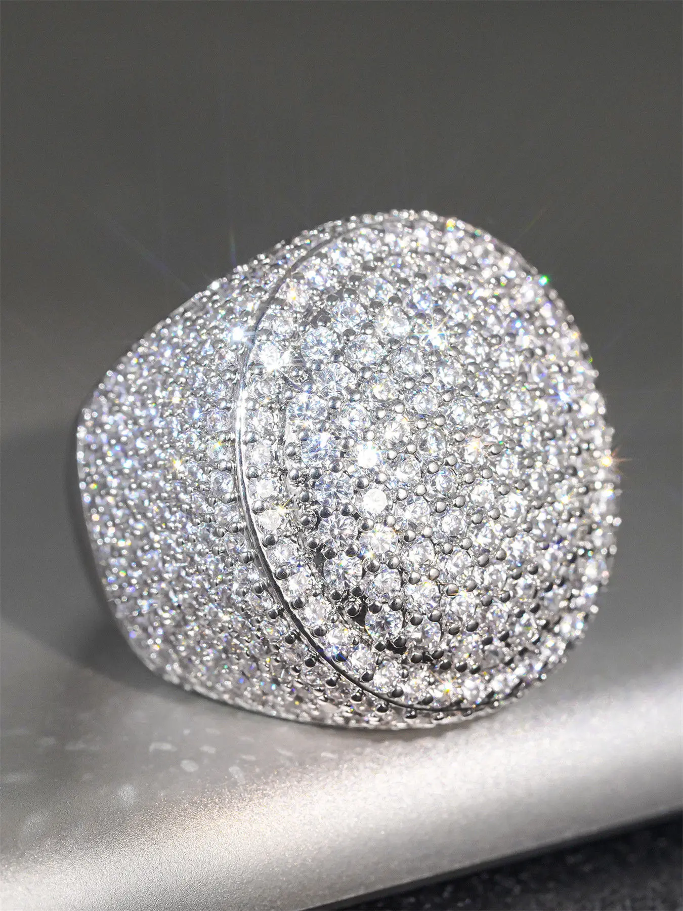 1 PC Luxury Cubic Zirconia CZ Elegant Glittering Ring For Women, For Wedding Engagement Party Jewelry Rings Valentine's Day Gift
