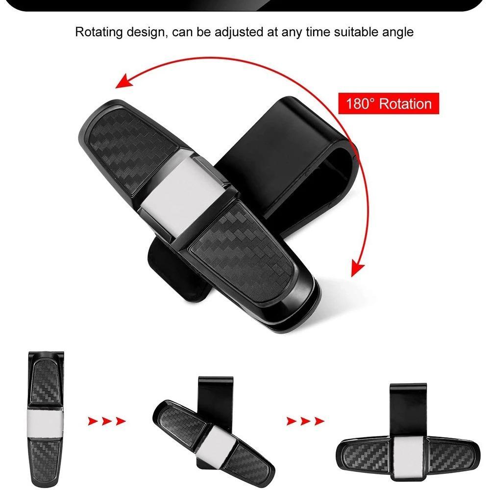 Mini Car Sun Visor Glasses Holder, Multifunctional Car Sun Visor Card Clip, Double-end Design Car Glasses Clip, Rotatable Car Interior Storage Clip, Universal Car Interior Accessories for Men & Women