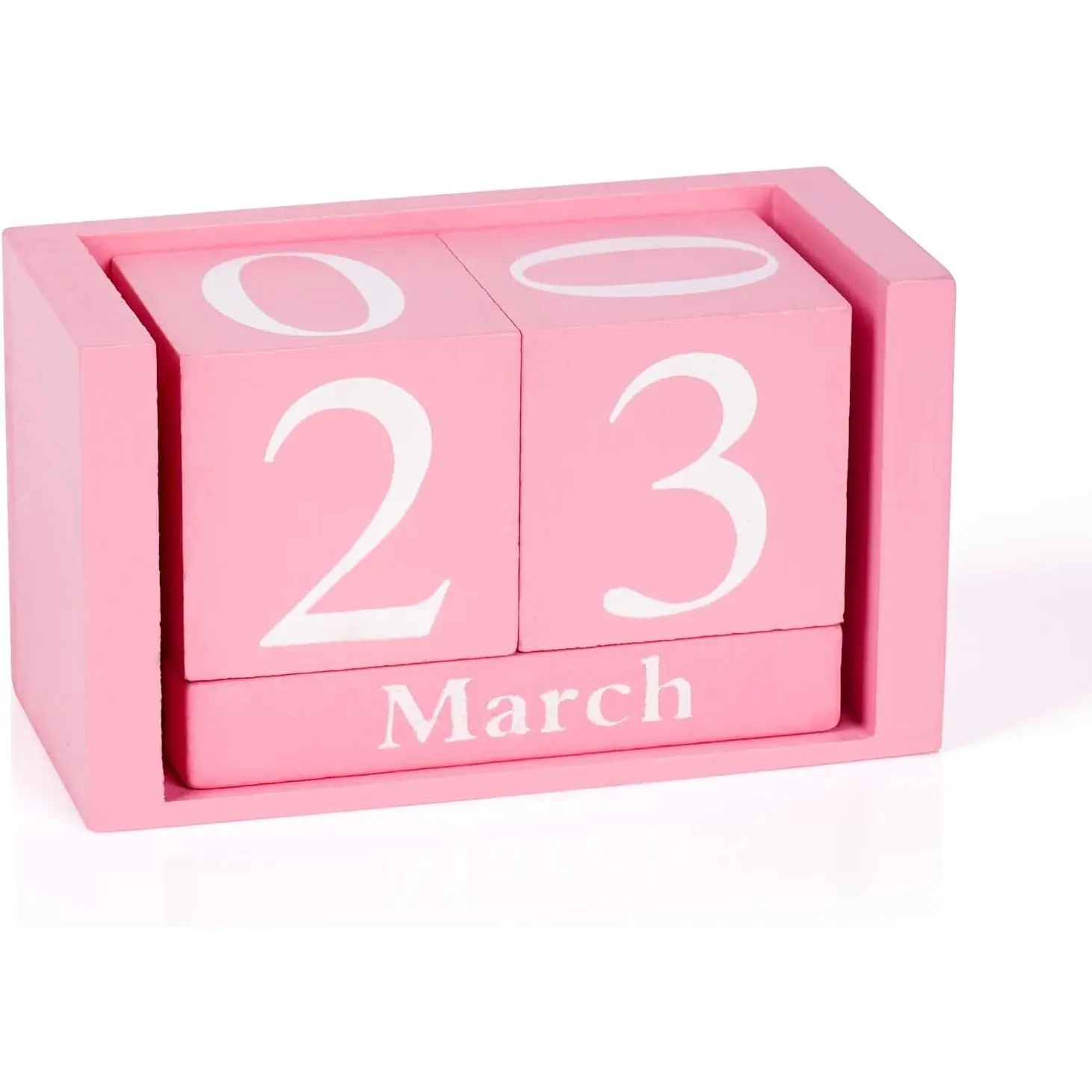 Perpetual Wooden Desk Blocks Calendar Small Black Month Date Display () Perpetual Wooden Desk Blocks Calendar Small Black Month Date Display ()