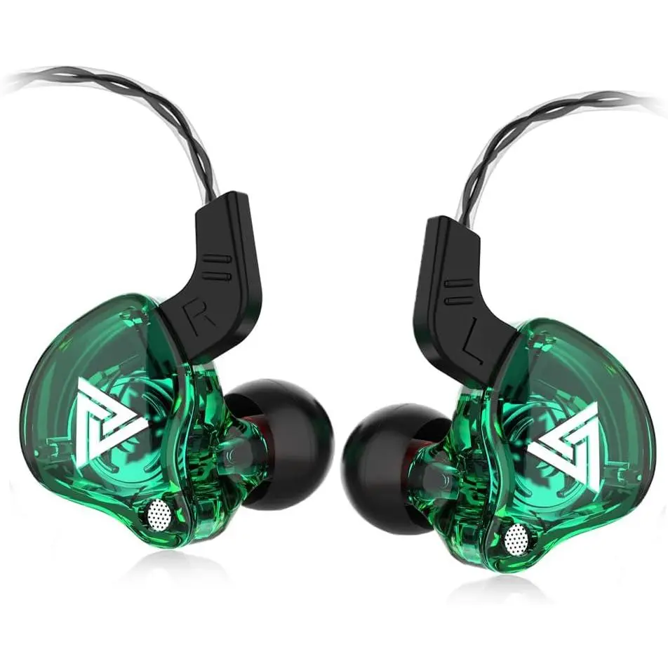 Gaming Earbuds with Mic,Universal 3.5mm HiFi Sport Headphones in Ear Earphone for Running with Microphone Headset Music Earbuds (with mic, Green)