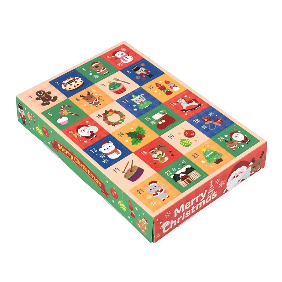 Christmas 24-Grid Calendar Fun Hole Box, DIY Surprise Box, Available Now, Perfect for Festive Gifts and Activities