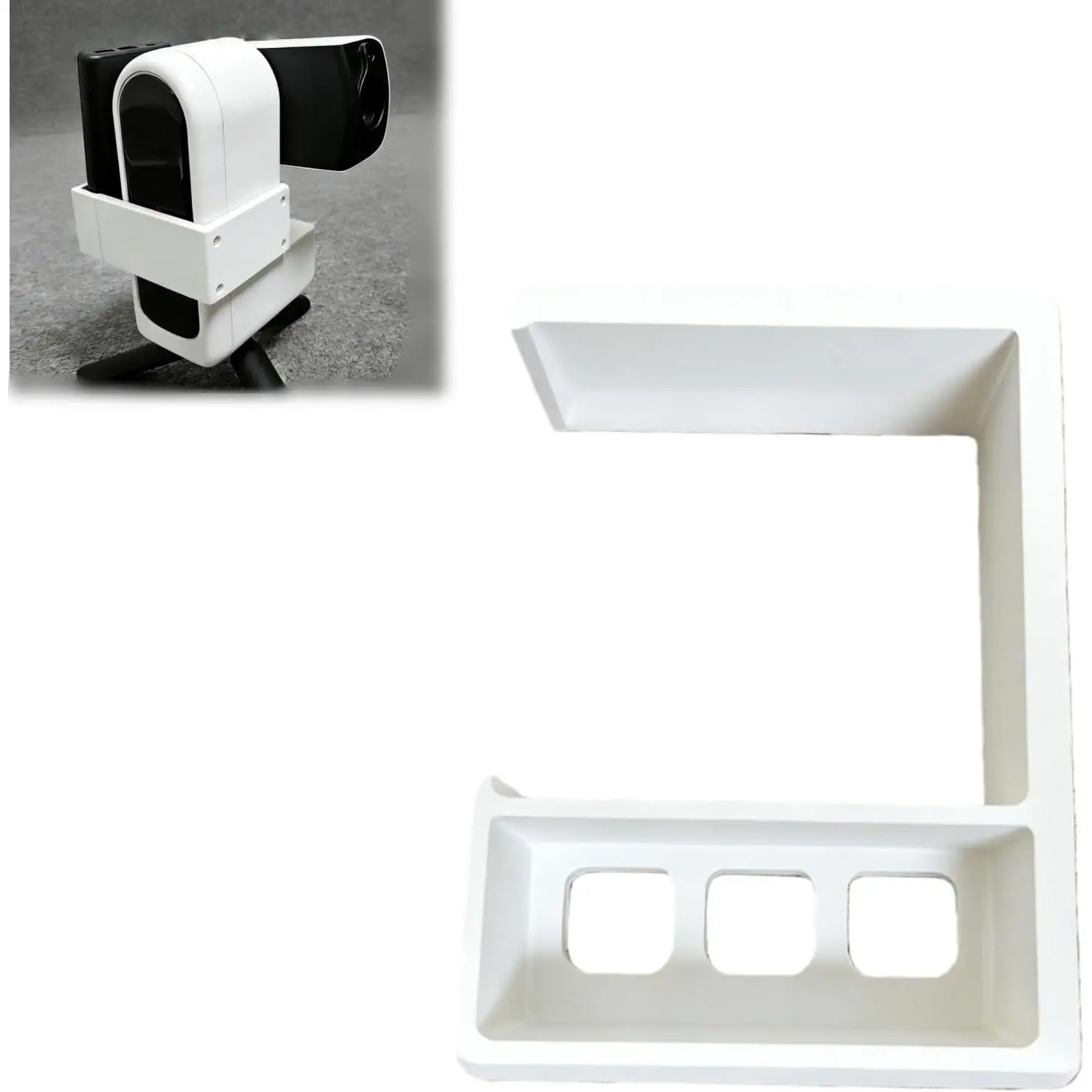 External Battery Power Bank Holder Bracket Telescope Astrophotography Mount Accessory Compatible with Seestar S30 White