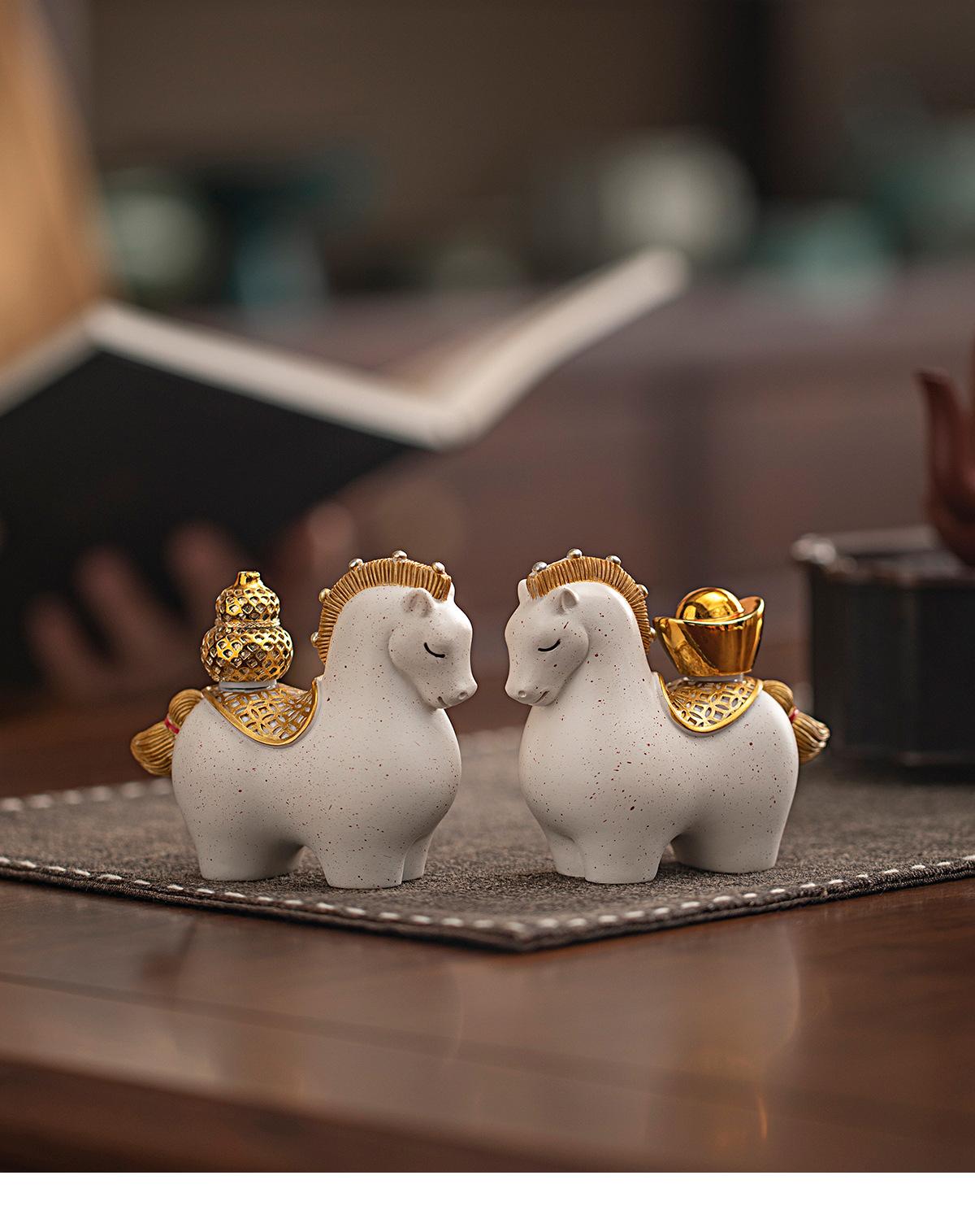 Oriental Art Small Horse Decorative Ornament Desktop Decoration Handicraft Party Favor Gift Birthday Present Welcome Gift