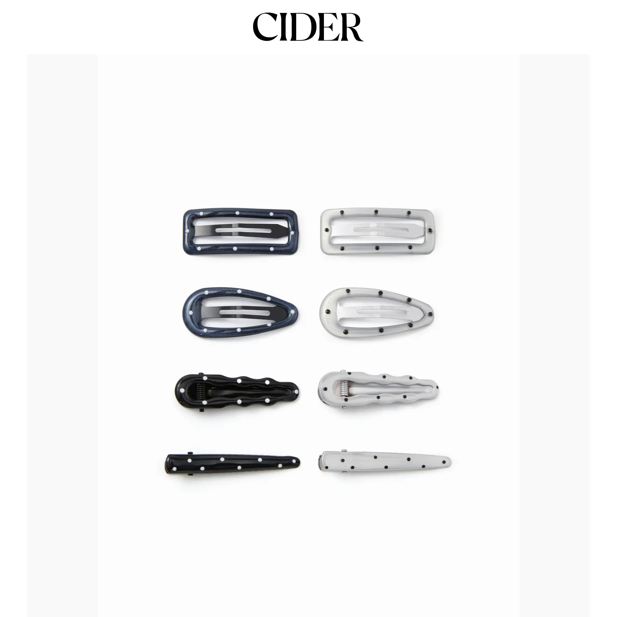 Cider 8PCS POLKA DOT HAIR CLIP SET Cider 8PCS POLKA DOT HAIR CLIP SET