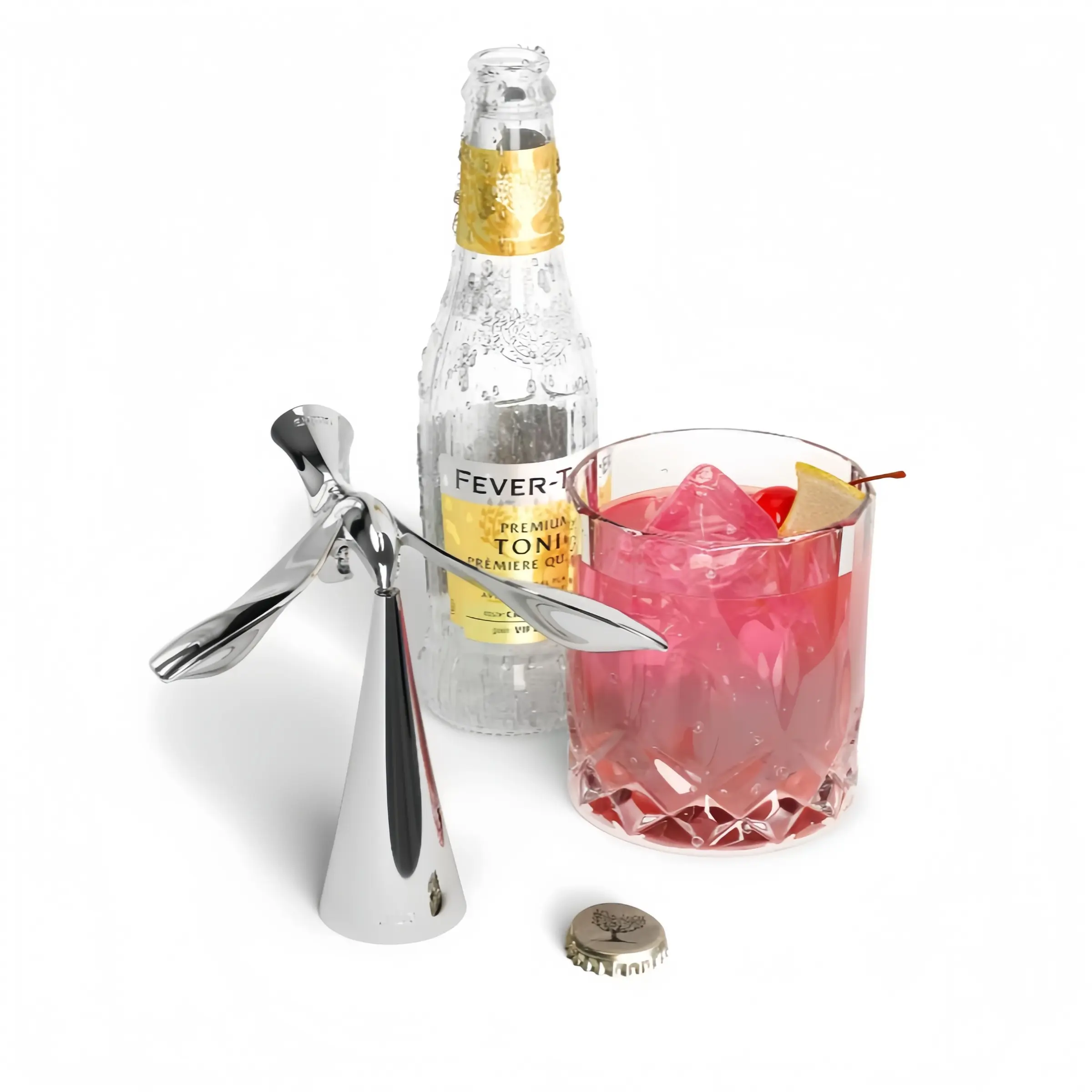 Tipsy Bottle Opener - PolishedChrome Finish, Balancing Design, Unique HostessGift, 1 Pack Stainless Steel Kitchenware,Microscopic Bottle Opener, Polished Chrome Finish, Balanced Design, Unique Gift for Women, Stainless Steel Kitchen Tool, 360° Rotating