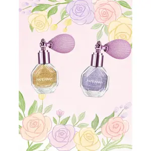 Holographic Glitter Spray Set | HANDAIYAN Gold/Purple Shimmer | TikTok Viral Fairy Dust Makeup | Floral Aesthetic
