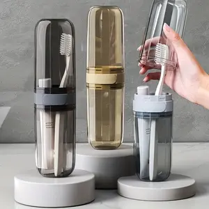 Portable Travel Toothbrush & Toothpaste Cup, Clear Toothbrush Holder, Toothbrush Organizer, Bathroom Accessories, Toothbrush Protector