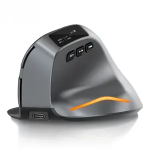 Vertical Mouse Wireless with OLED Screen Bluetooth Ergonomic Mouse Optical Rechargeable Gaming Mice for PC Laptop
