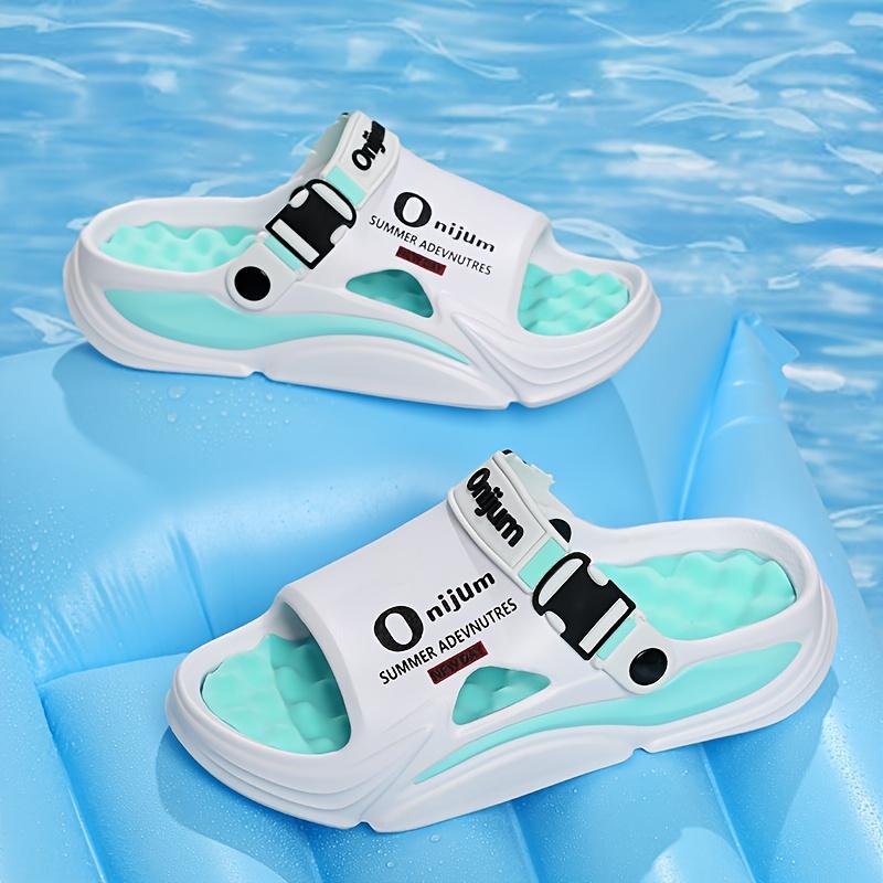 [Massage Cooling Slippers] Unisex Massage & Stress-Relief Cooling Slippers, Summer Anti-Slip & Odor-Resistant Soft-Sole Shock-Absorbing EVA Sandals, Trendy & Versatile Slip-On Sandals for Home and Outdoor Use for Men and Women, Women Shoes