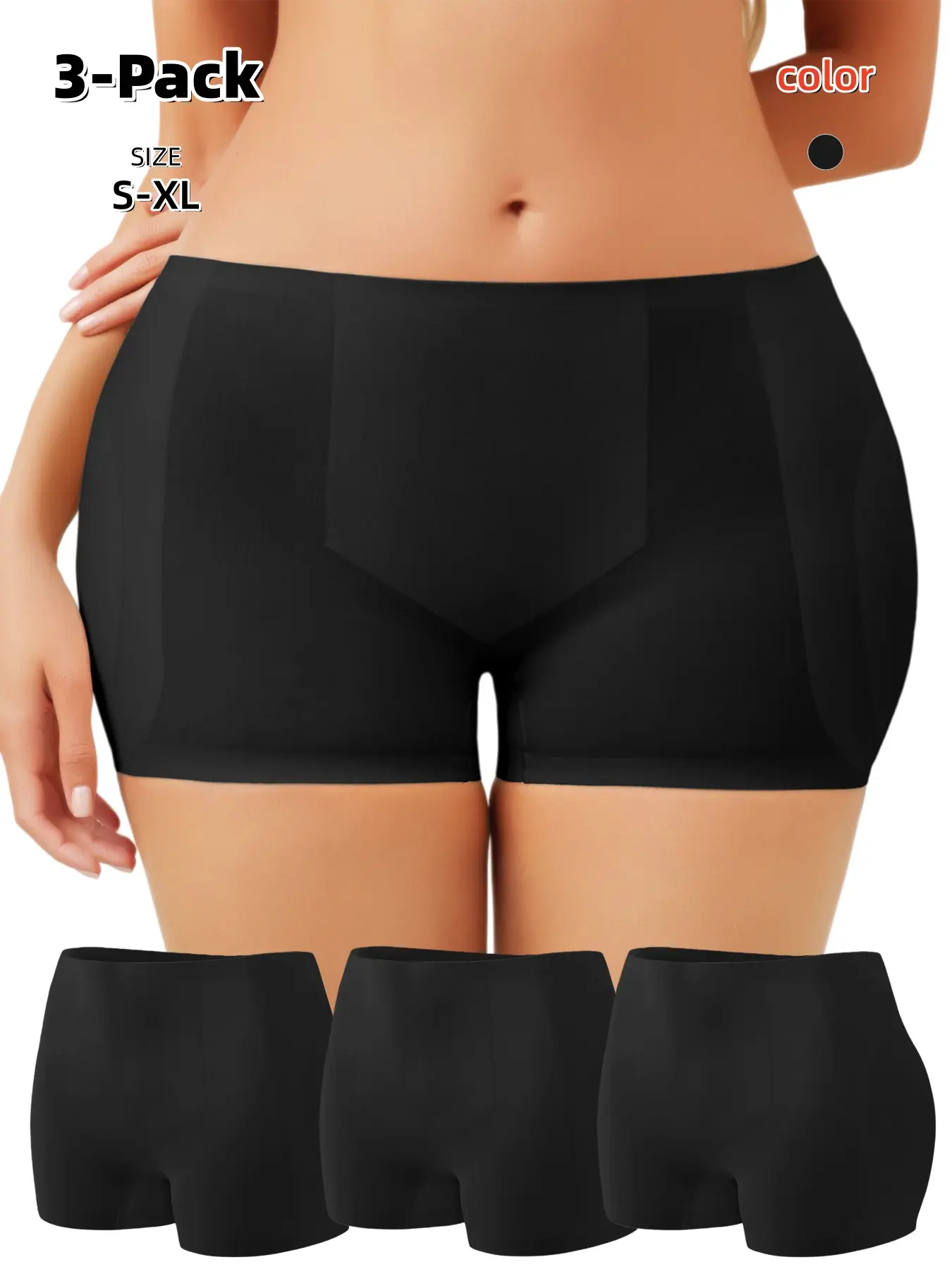 Women's Body Shaping Butt Lifter Panties, Side Hip Enhancement, Seamless Comfortable Fabric, Anti-See Through, All Season Underwear,dolphin shorts